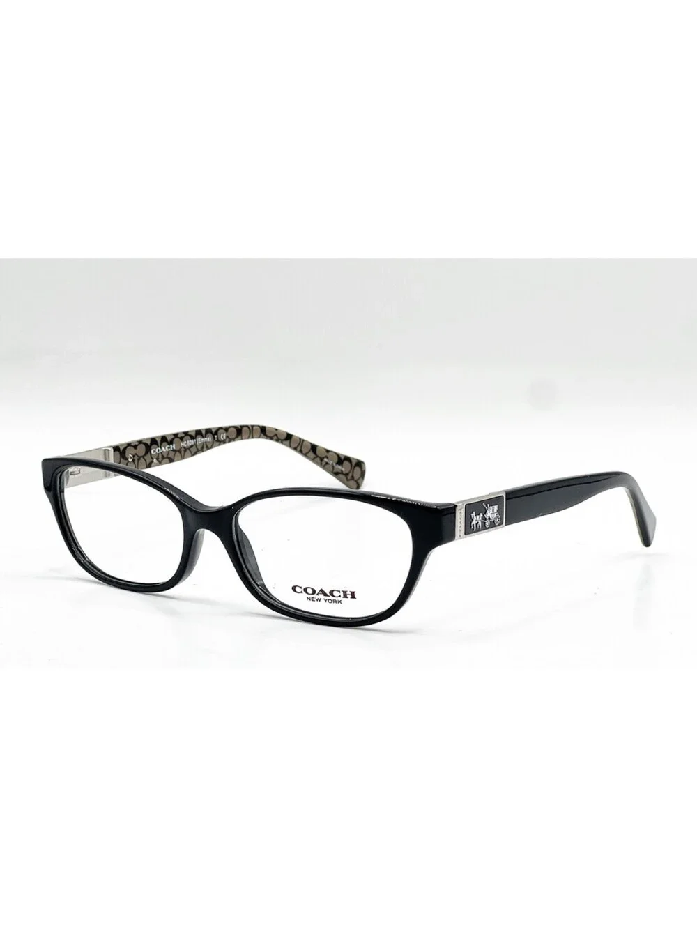 Coach HC 6061 5261 Black Military Rectangle Authentic Eyeglass Frames 52-15-135